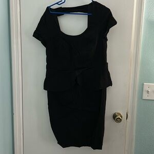 Torrid black peplum style dress side 14